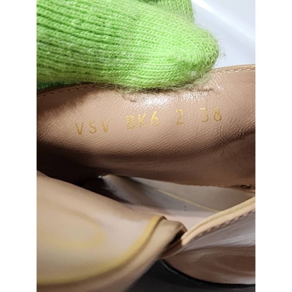 Authentic VALENTINO GARAVANI Nappa Rockstud Tower Heel Mules 38 Biege - Picture 11 of 16